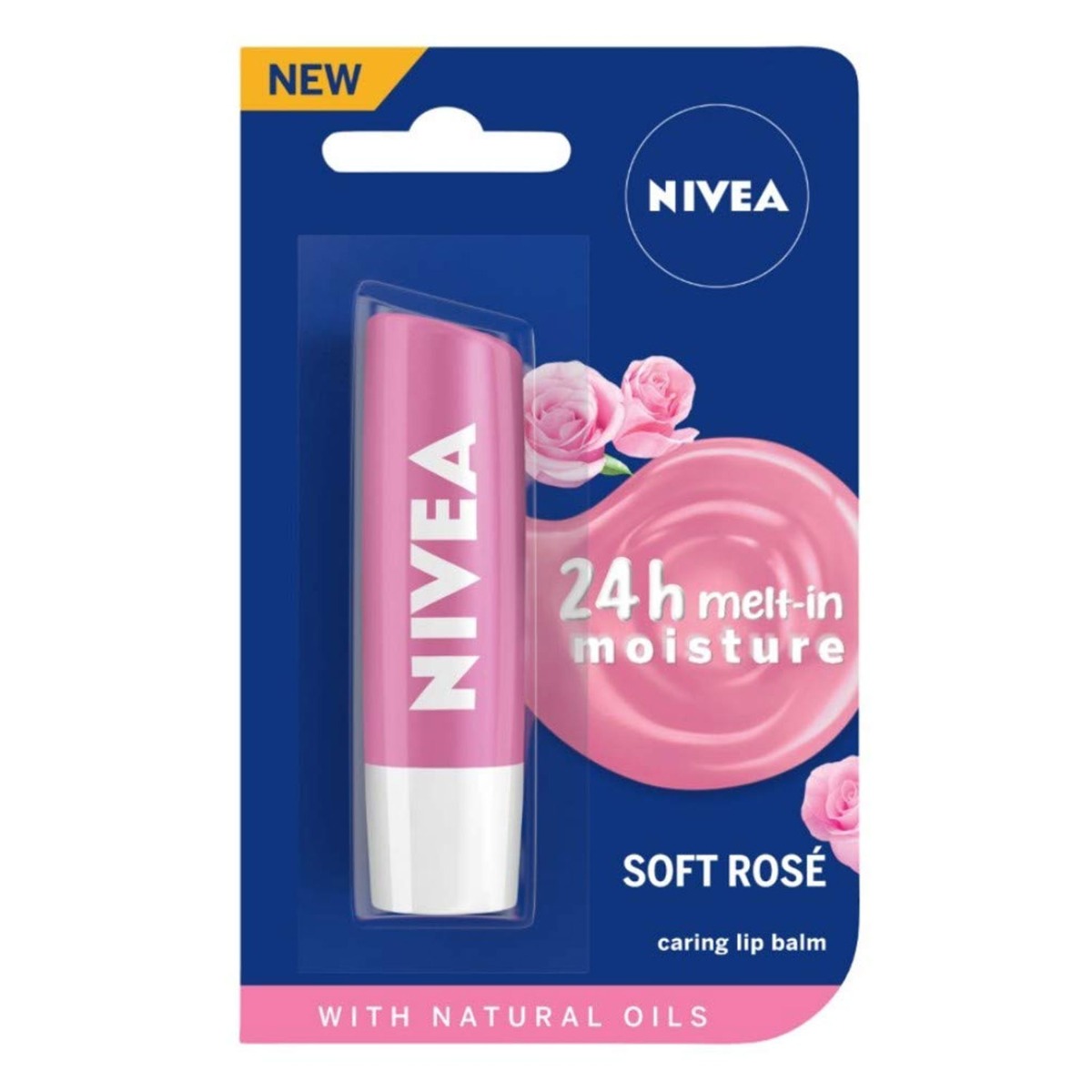 Nivea soft rose caring lip balm, 4.8 gm
