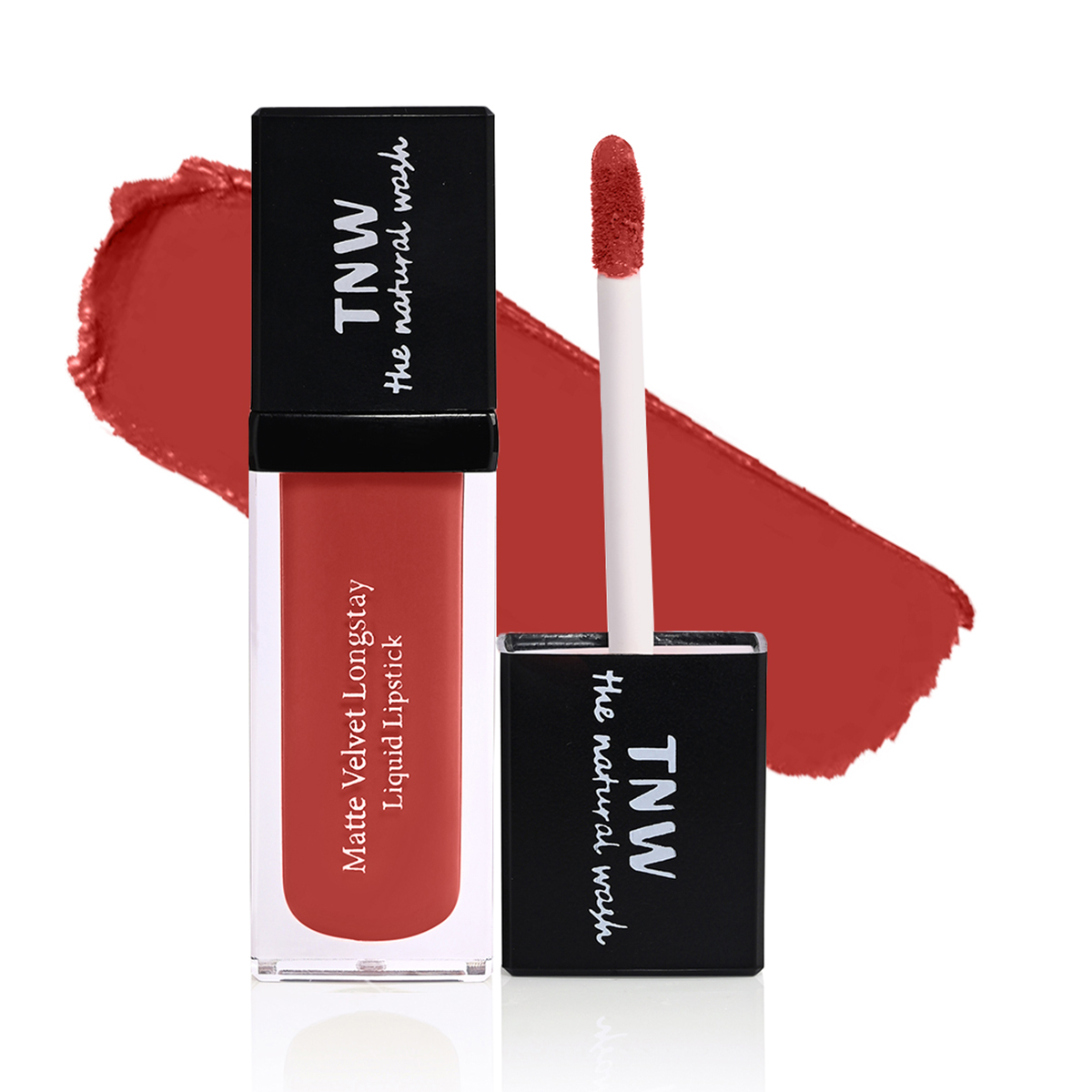 TNW - The Natural Wash Matte Velvet Longstay Liquid Lipstick, 02 - Spicy Coral - Coral Nude, 5ml