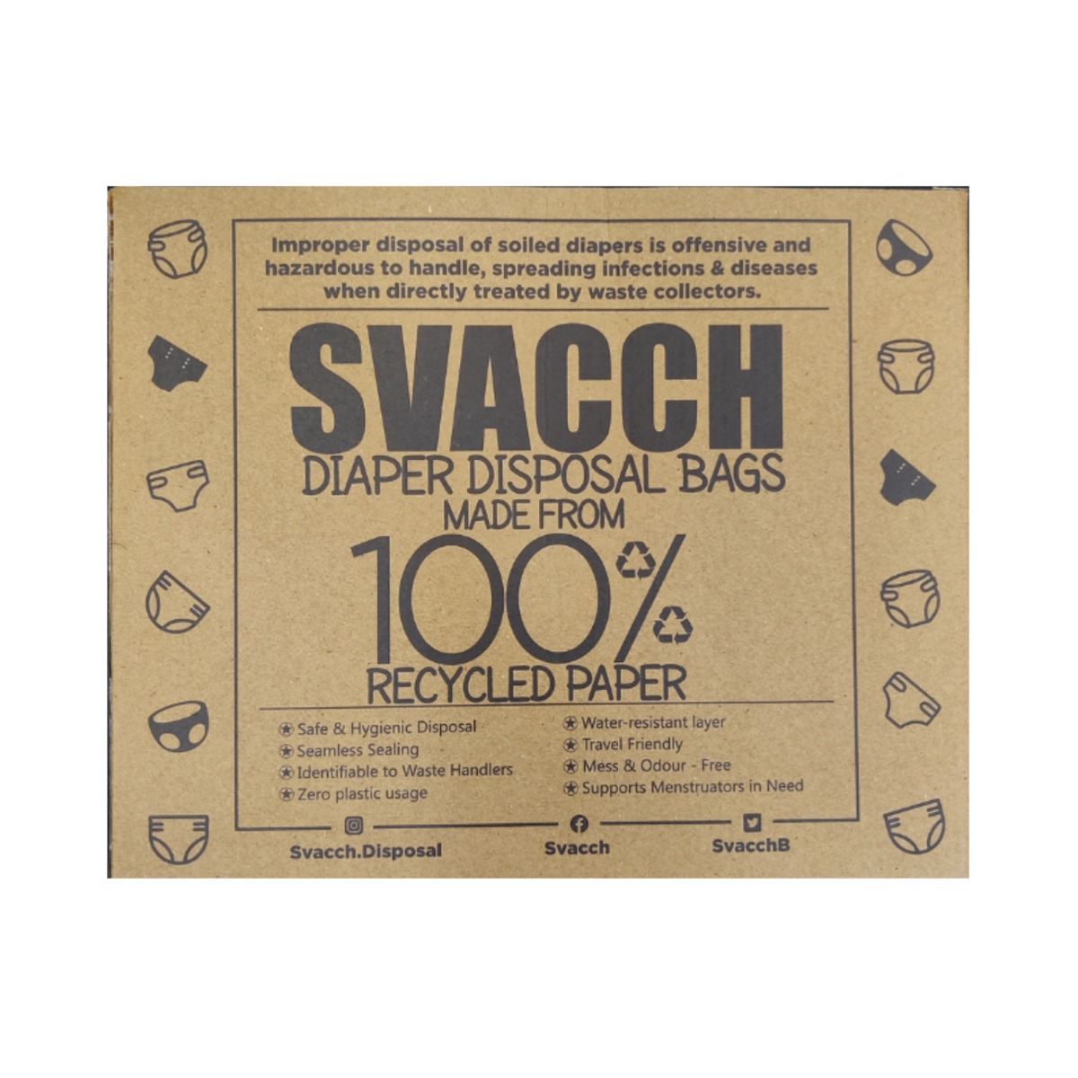 Svacch Diaper Disposal Bags, Pack of 125