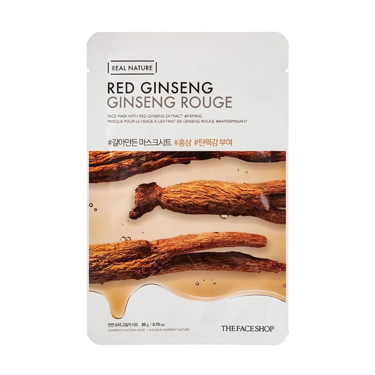 The Face Shop Real Nature Red Ginseng Face Mask, 20gm