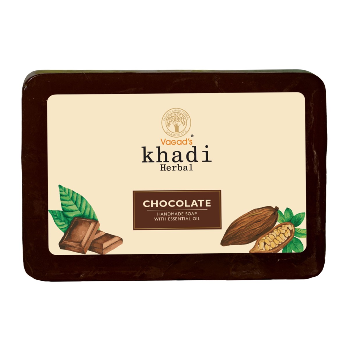 Vagad's Khadi Chocolate Soap, 125gm